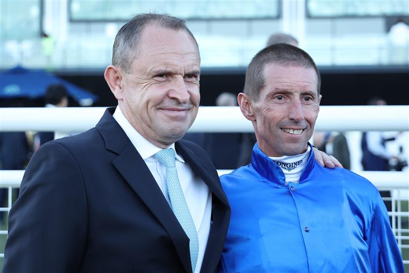 SYDNEY, AUSTRALIA - APRIL 18: Nash Rawiller riding Beiwacht  win Race 9 Schweppes All Aged Stakes during Sydney Racing at Royal Randwick Racecourse on April 18, 2026 in Sydney, Australia. (Photo by Jeremy Ng/Getty Images)