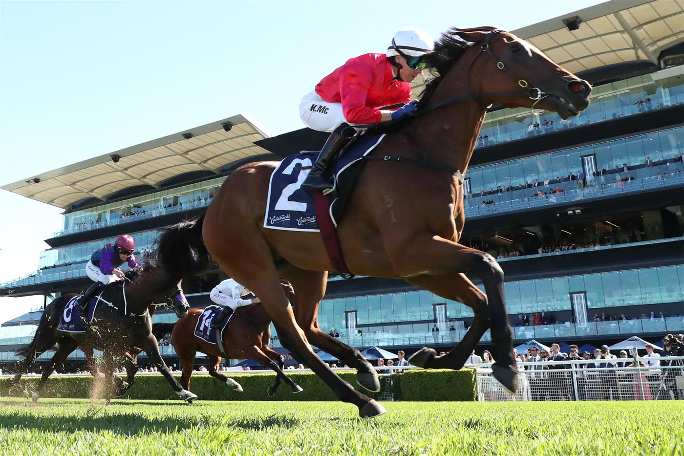 SYDNEY, AUSTRALIA - APRIL 18: Kerrin Mcevoy  riding  Signor Tortoni win Race 3 Catanach