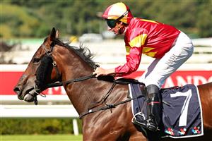 SYDNEY, AUSTRALIA - APRIL 18: Nash Rawiller riding Unique Ambition win Race 1 Midway during Sydney Racing at Royal Randwick Racecourse on April 18, 2026 in Sydney, Australia. (Photo by Jeremy Ng/Getty Images)
