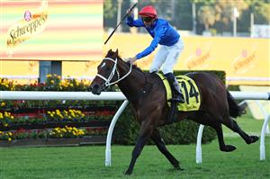 SYDNEY, AUSTRALIA - APRIL 18: Nash Rawiller riding Beiwacht  win Race 9 Schweppes All Aged Stakes during Sydney Racing at Royal Randwick Racecourse on April 18, 2026 in Sydney, Australia. (Photo by Jeremy Ng/Getty Images)