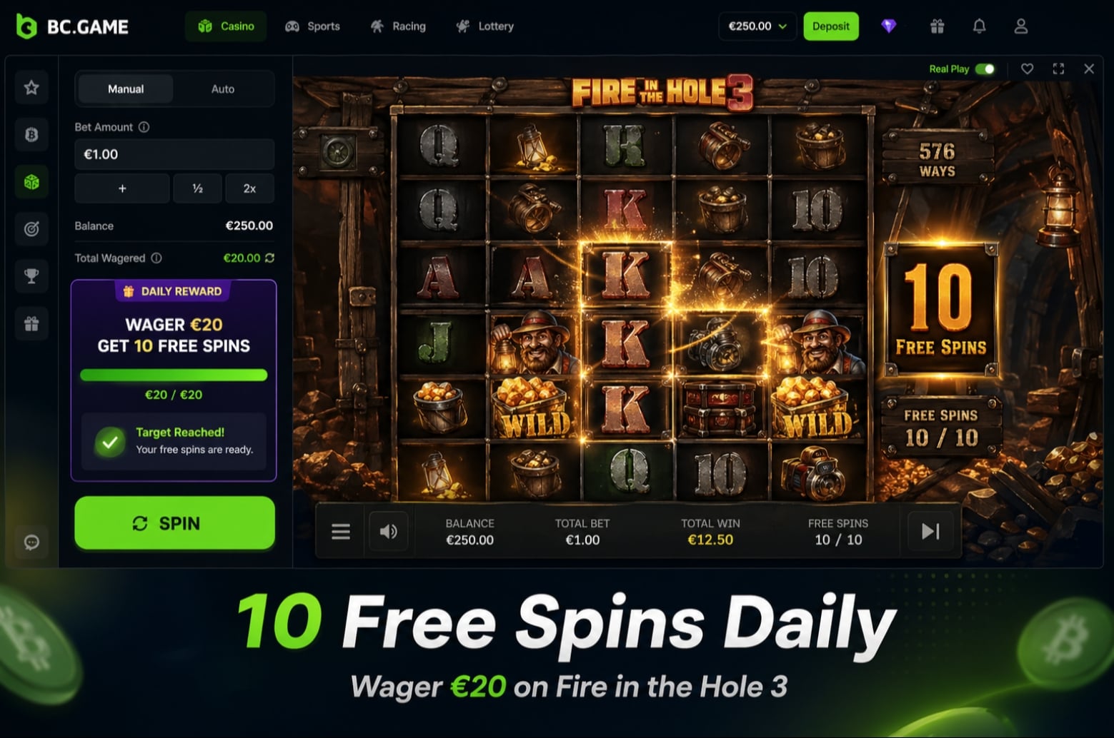 win free spins