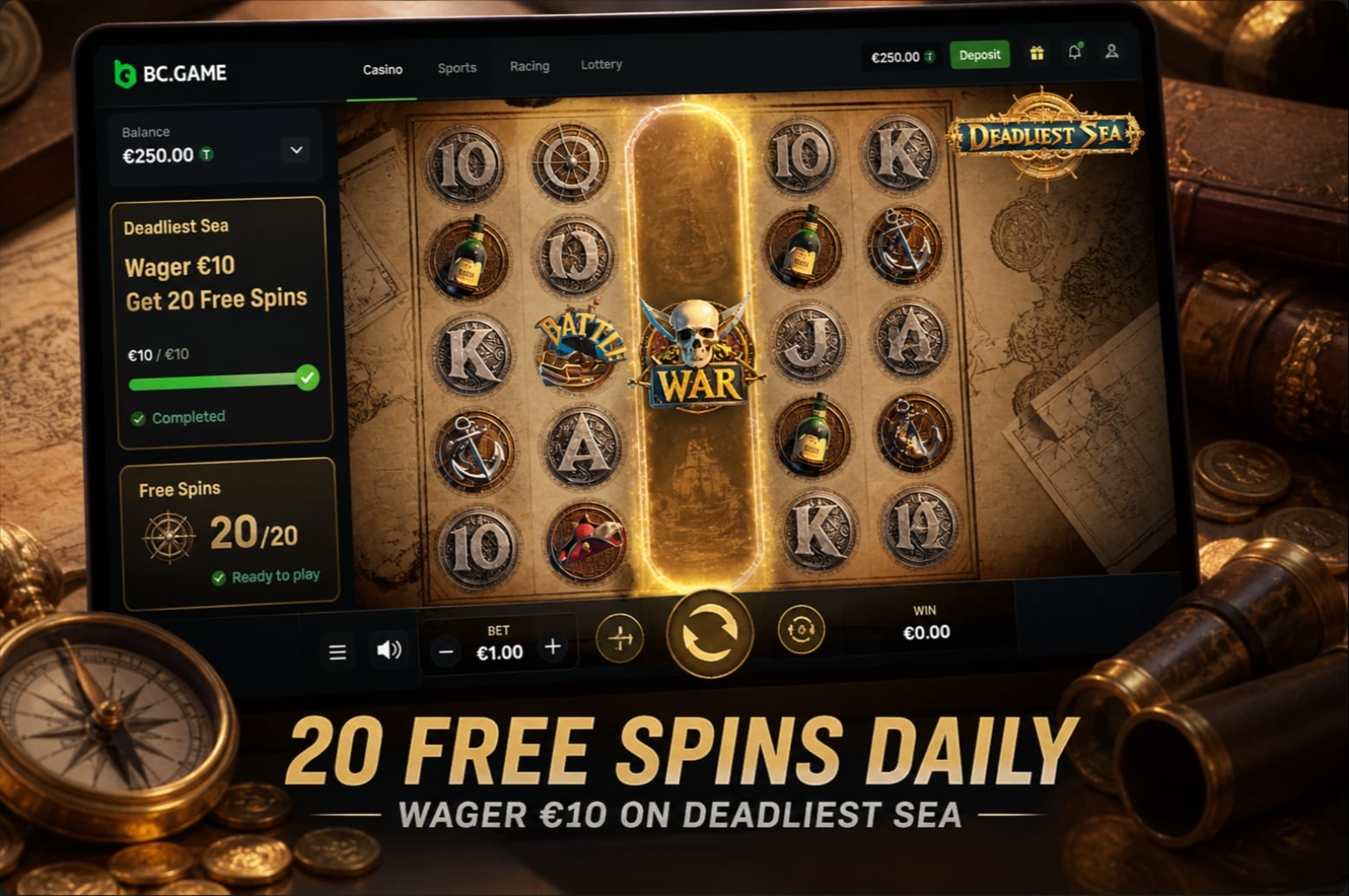 Deadliest Sea Free Spins