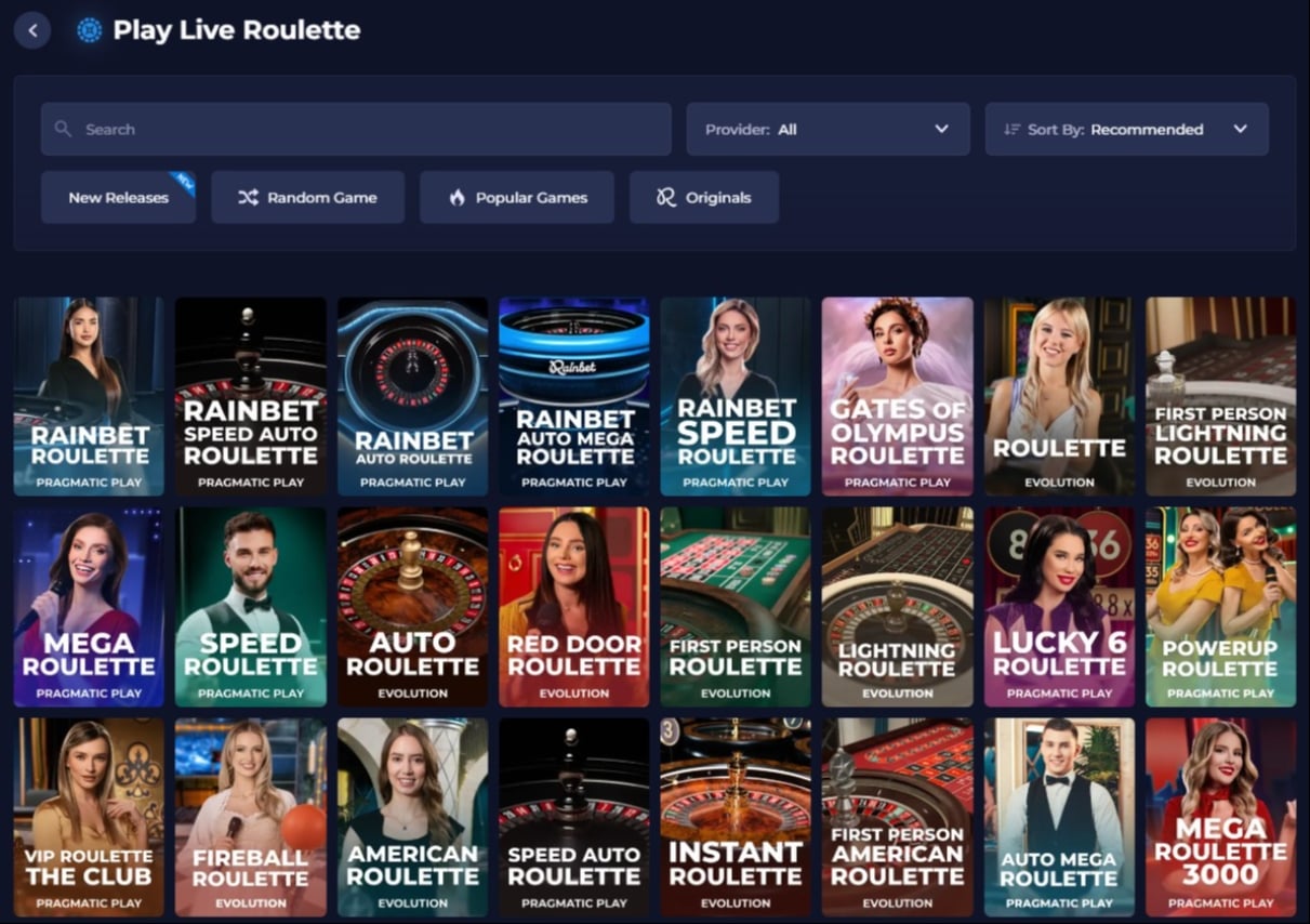 Rainbet Roulette Screenshot Rainbet Roulette Screenshot