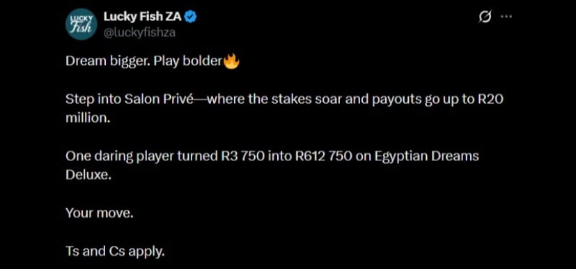 Twitter R612K Lucky Fish Slot Win