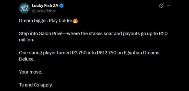 Twitter R612K Lucky Fish Slot Win