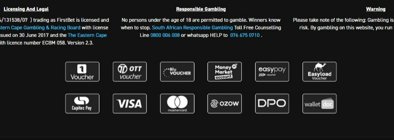 Firstbet Payments
