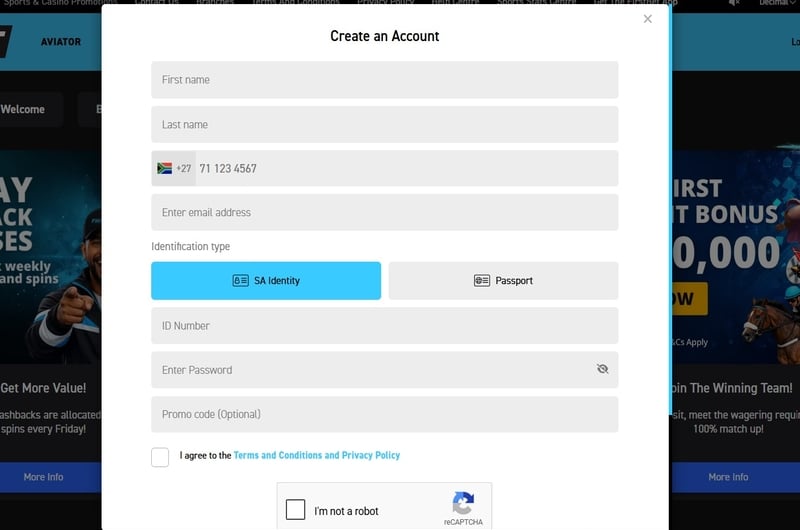 Firstbet Registration