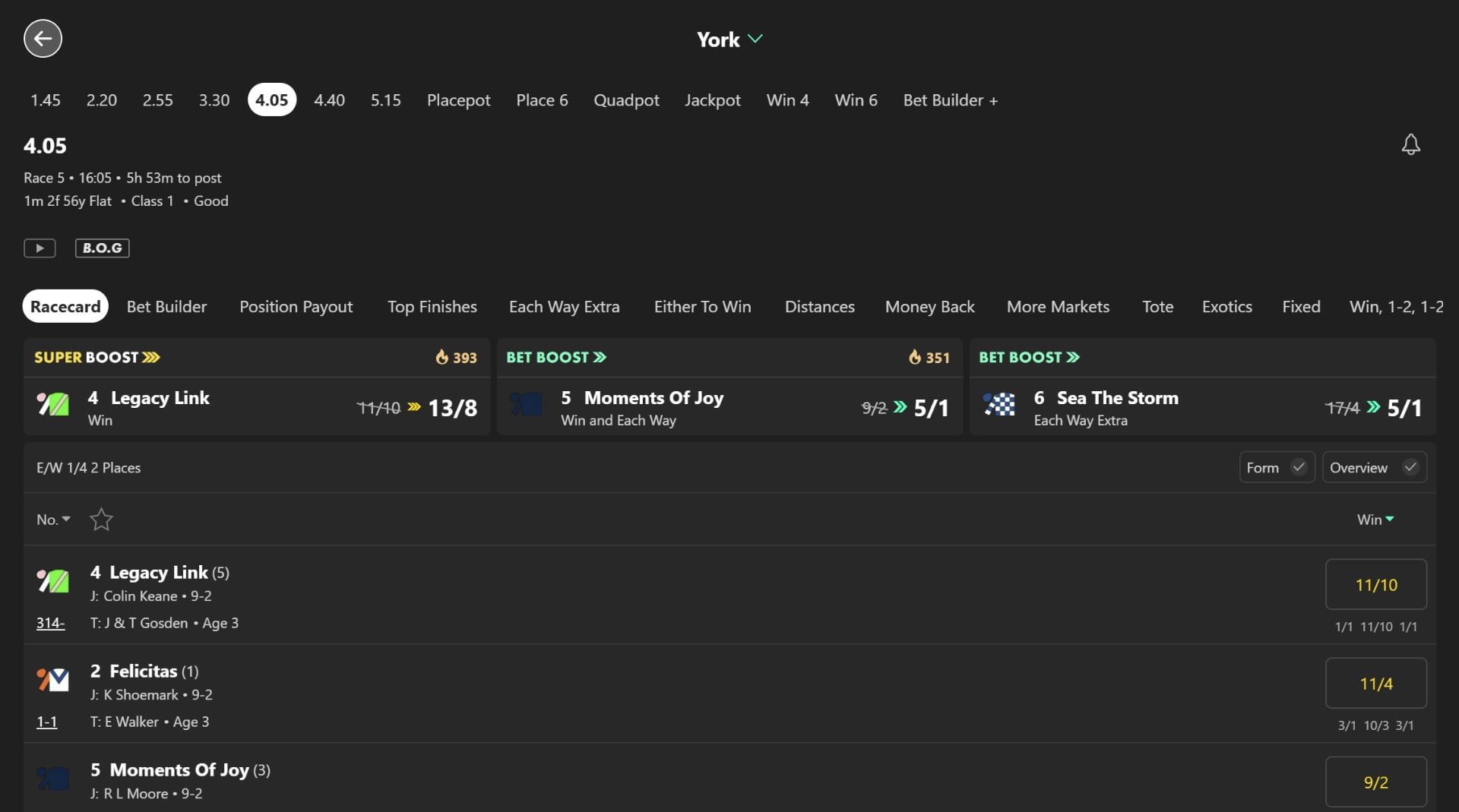 Legacy Link Super Boost Musidora Stakes