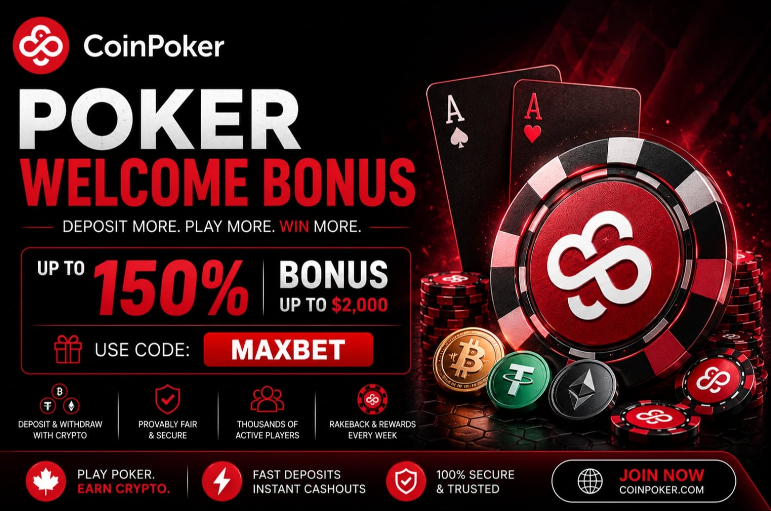 CoinPoker Welcome Bonus 2026 CoinPoker Welcome Bonus 2026