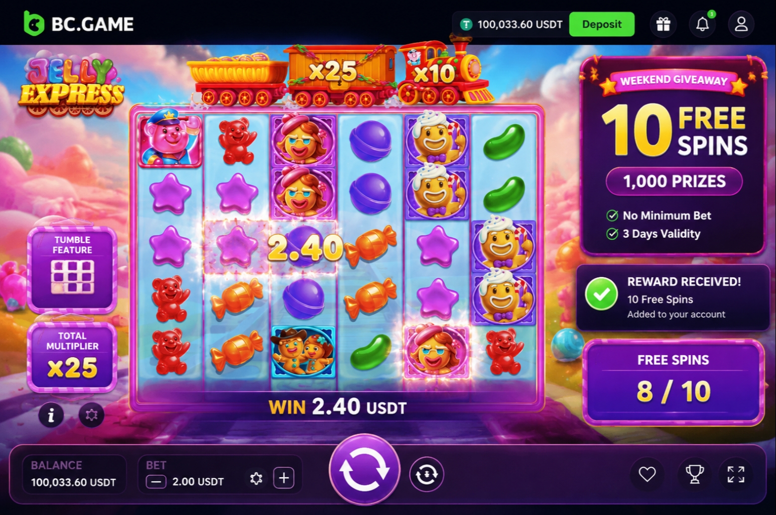 Jelly Express free spins