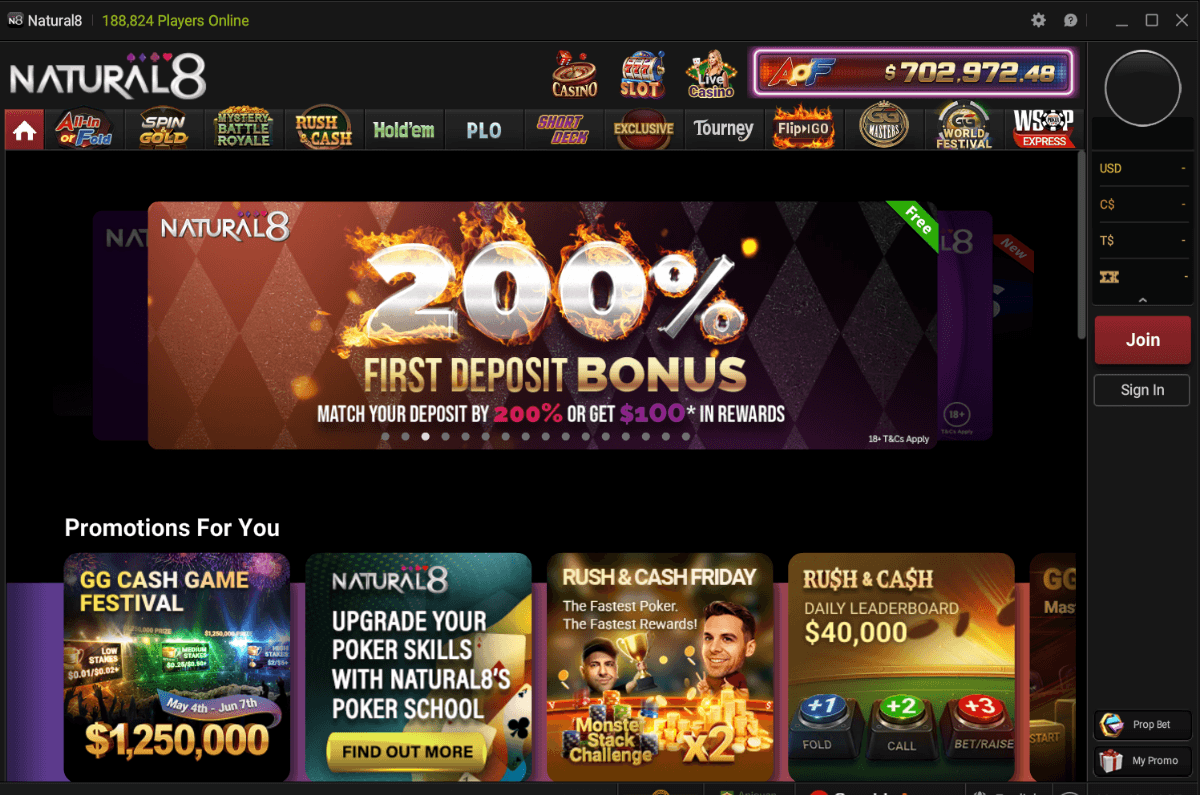 Natural8 Promo Code NEWBONUS Canada 2026 | $1K Poker Bonus