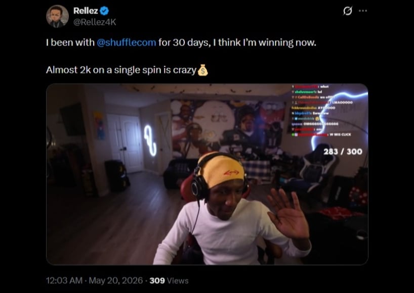Twitter RellezがShuffleで報酬を獲得 Twitter Rellez Reaps Rewards at Shuffle