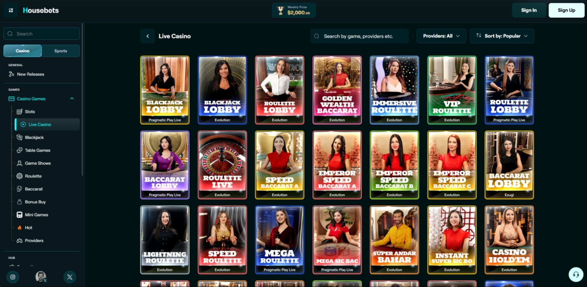 Housebets Live Casino Housebets Live Casino