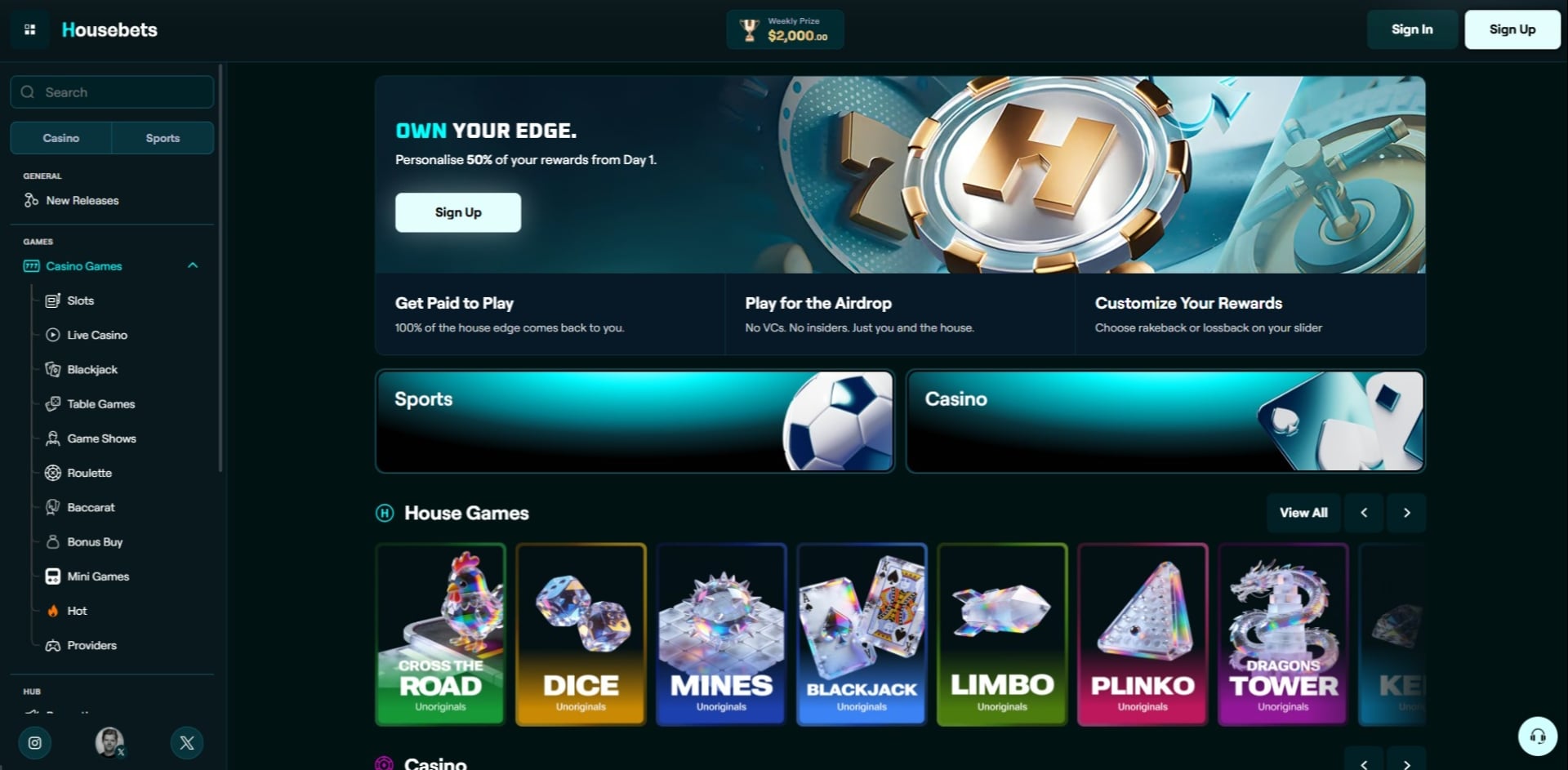 Housebets Screenshot Housebets Screenshot