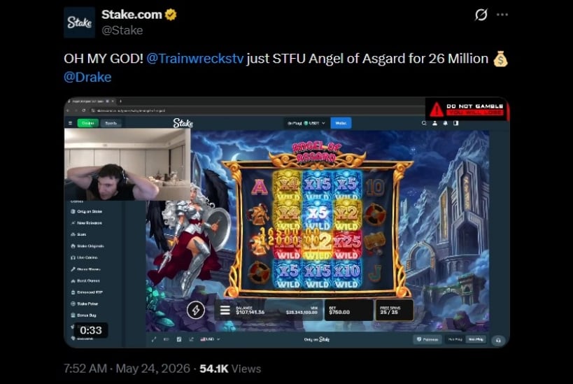 Twitter 26m Stake Slot Win
