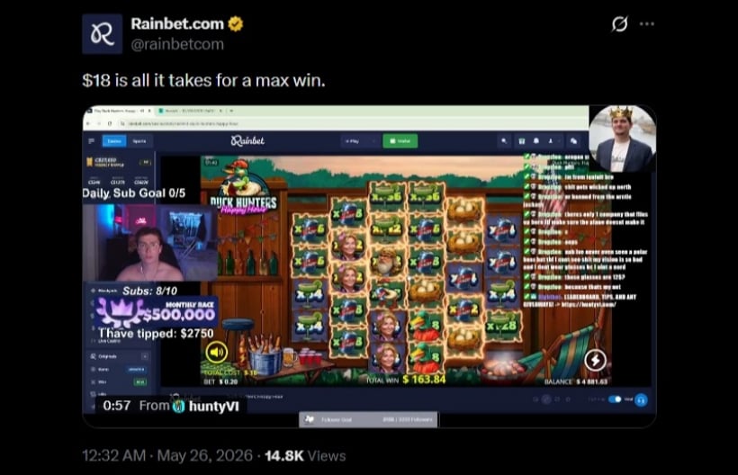 Twitter Rainbet Happy Hour Max Win