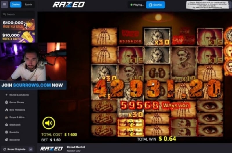 42K Razed Mental Slot Win