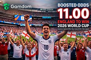 Gamdom Boosted Odds England to Win World Cup