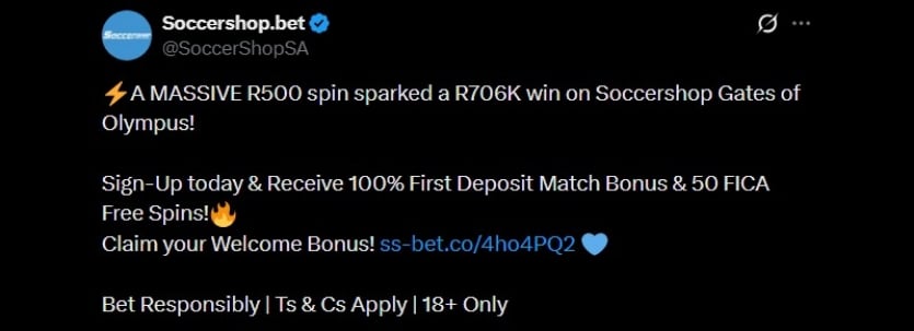 Twitter 706K Win at SoccerShop