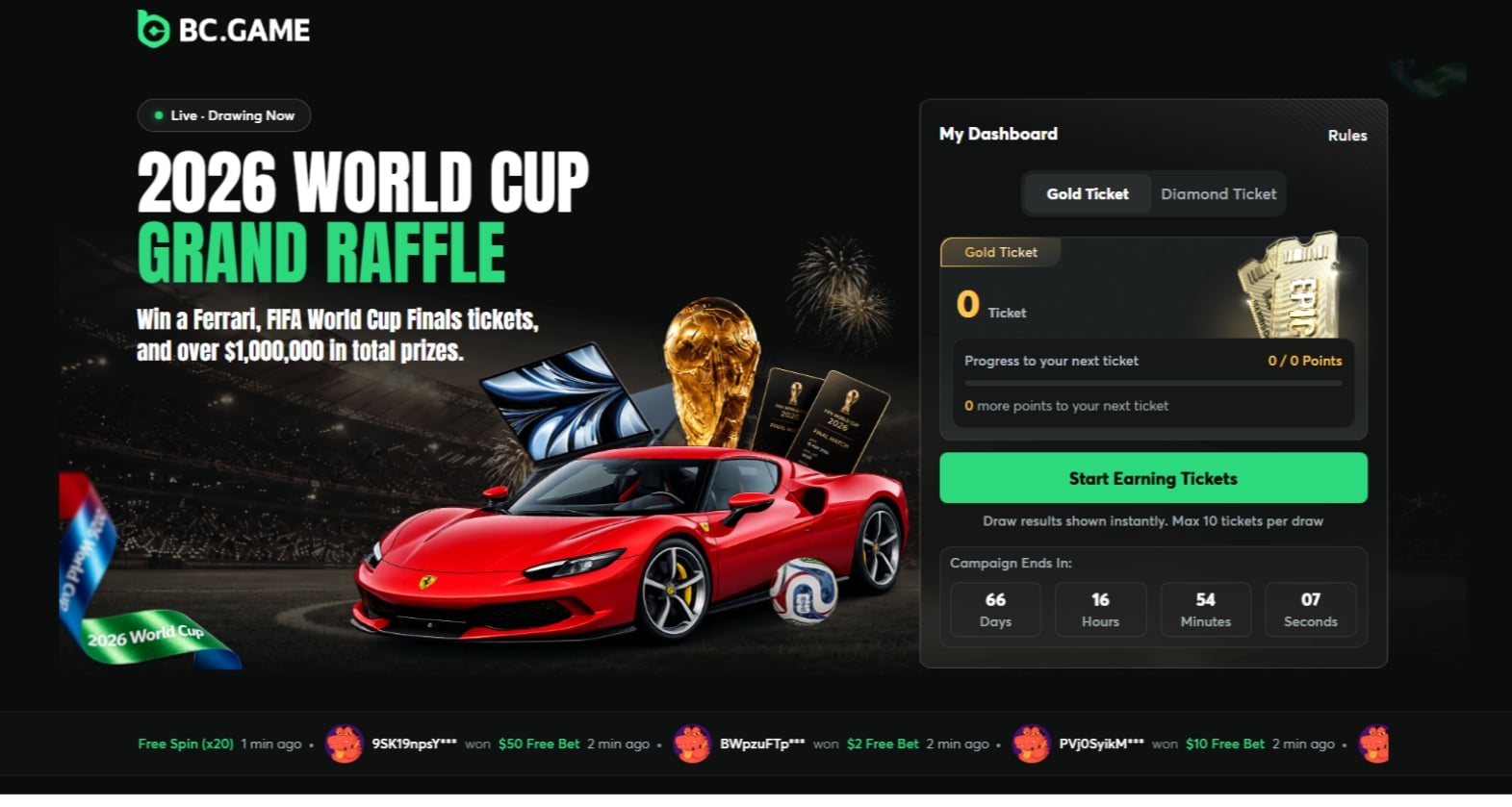 BC.Game World Cup Grand Raffle