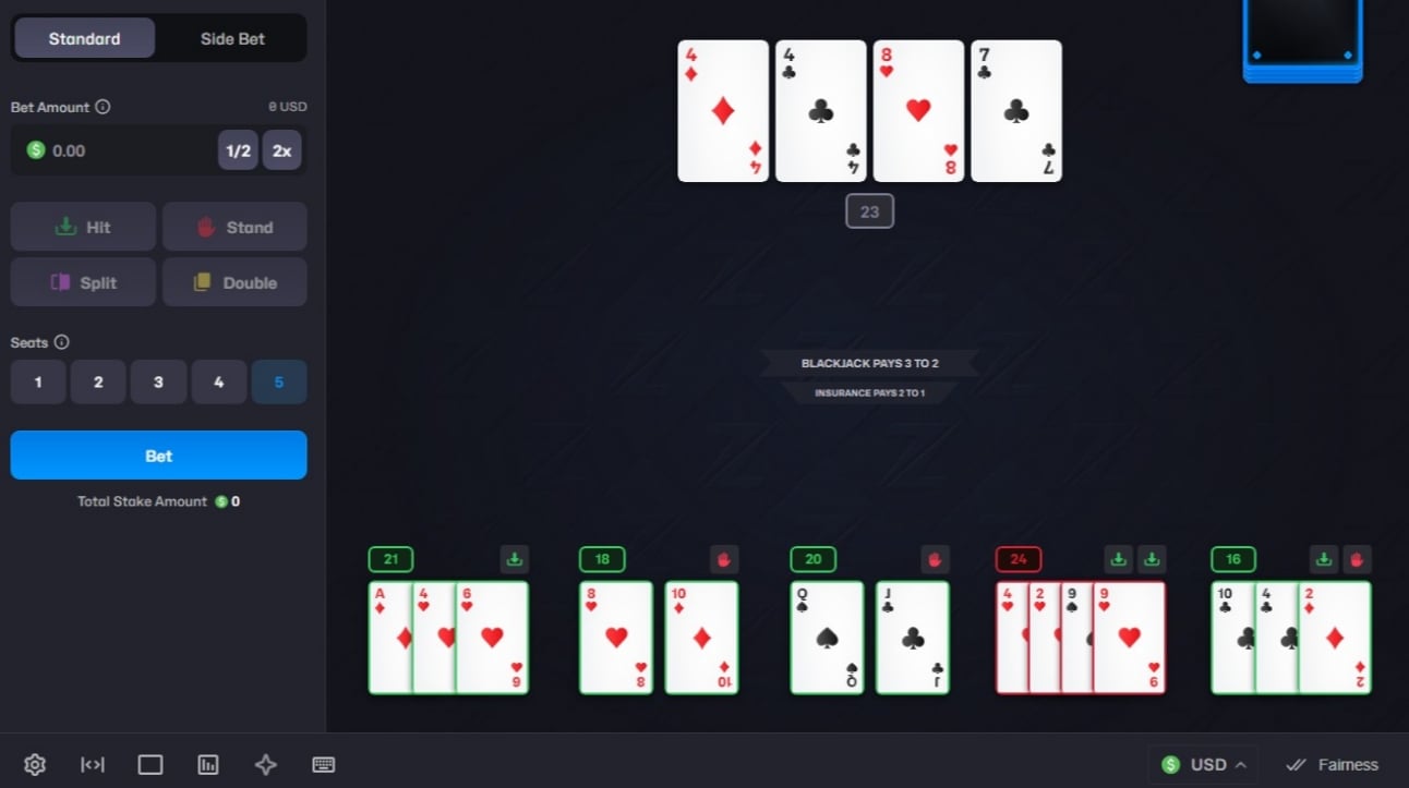 Razed Originals Blackjack Gameplay Razed Originals Blackjack Gameplay