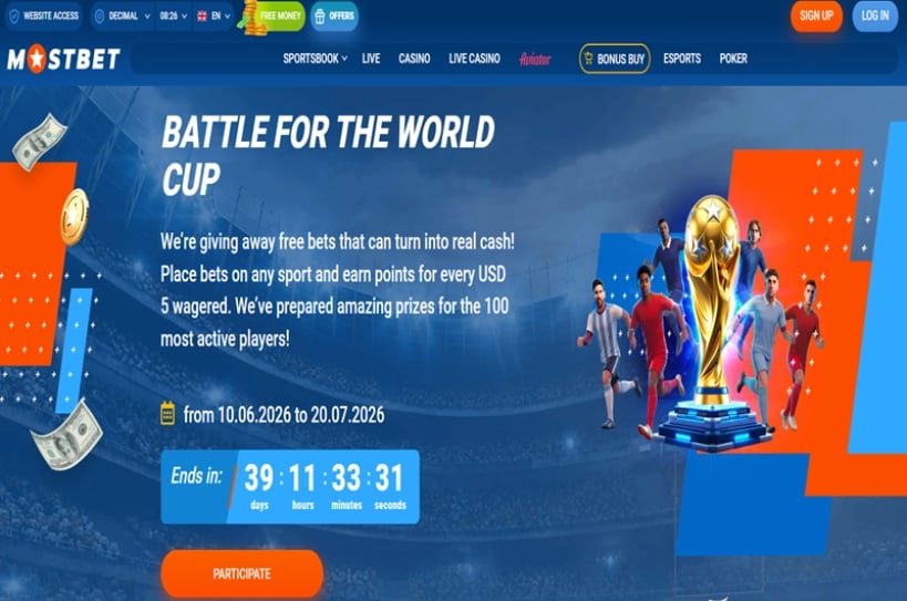 MostBet World Cup betting