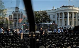 The UFC Freedom 250 setup on the White House lawn. (Getty Images)