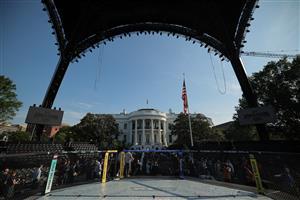 The UFC Freedom 250 setup on the White House lawn. (Getty Images)
