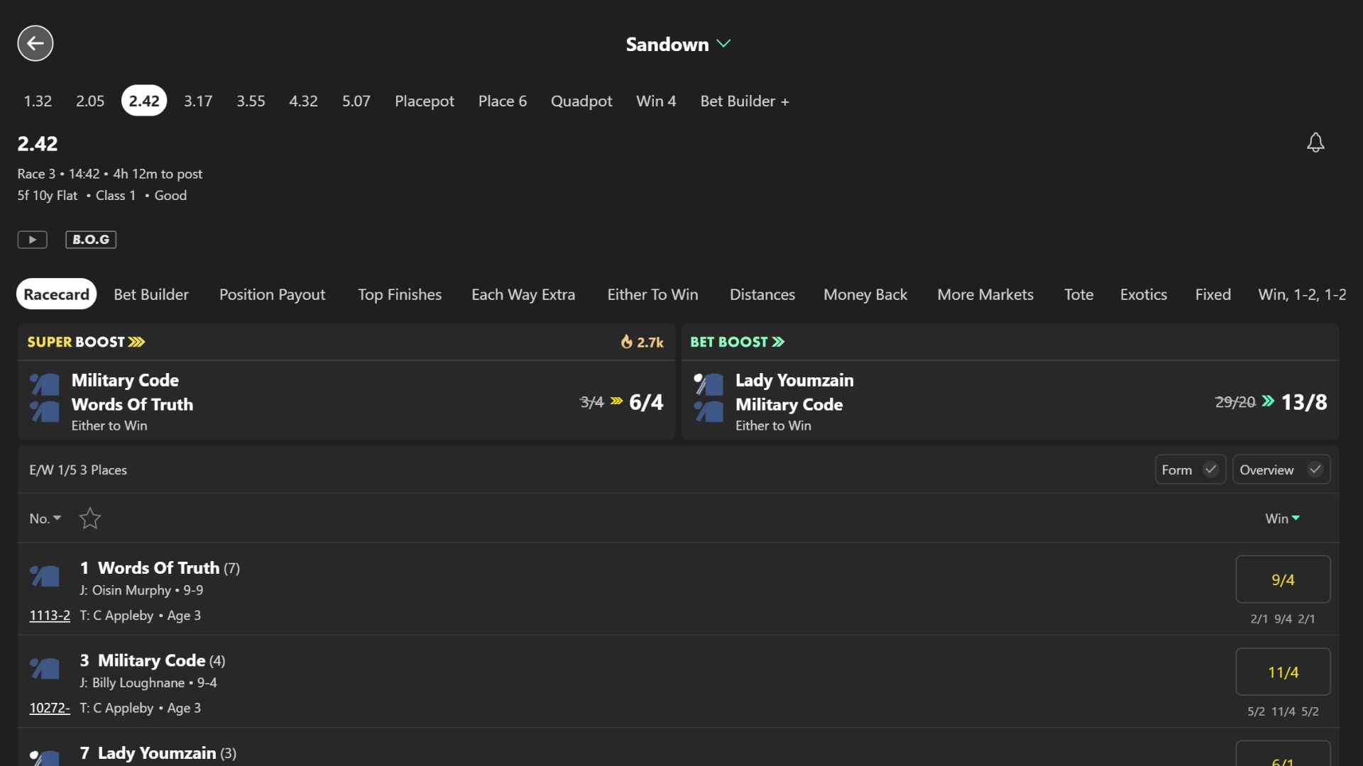 Scurry Stakes Super Boost bet365