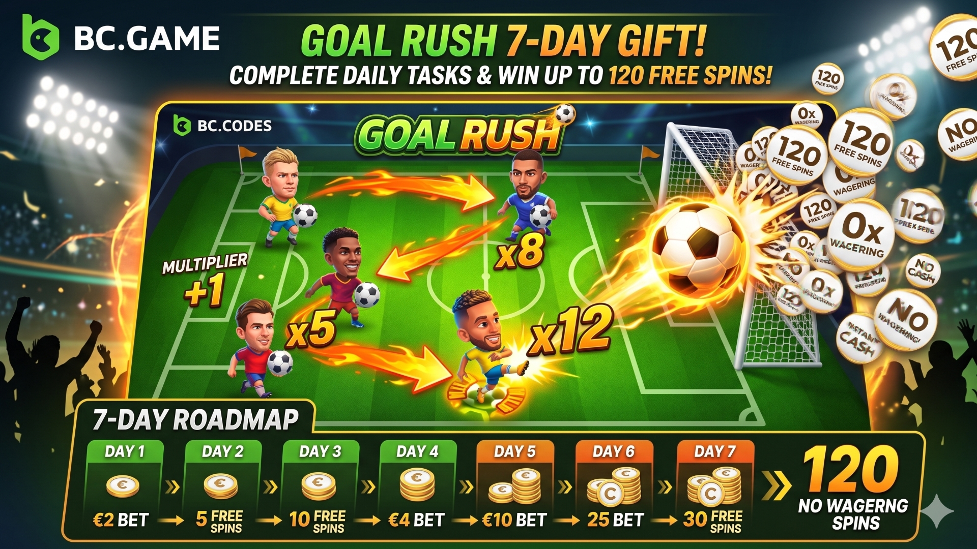 Goal Rush Daily Free Spins