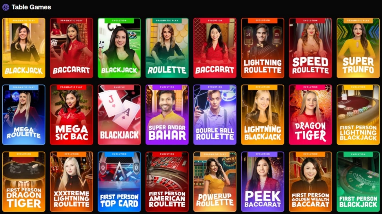 Shuffle Casino Table Games