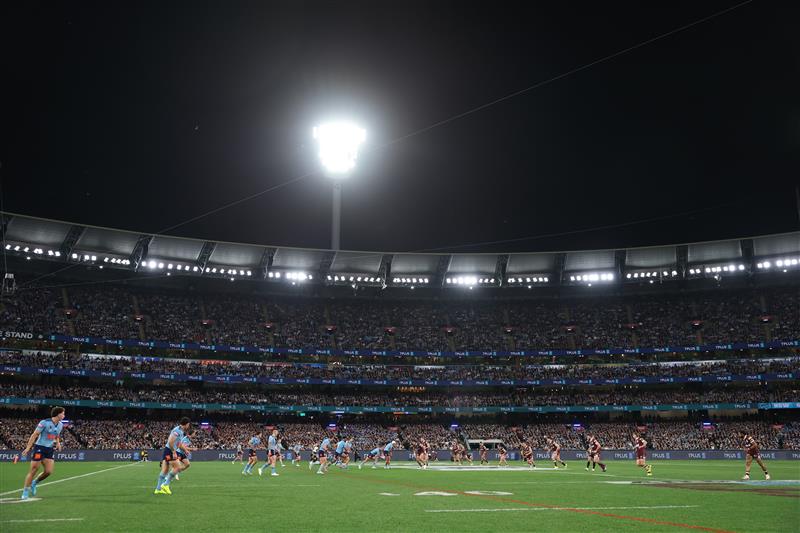 A general view during Game 2 of the 2026 State of Origin series between the New South Wales Blues and Queensland Maroons at the Melbourne Cricket Ground on June 17, 2026 in Melbourne, Australia. (Getty)