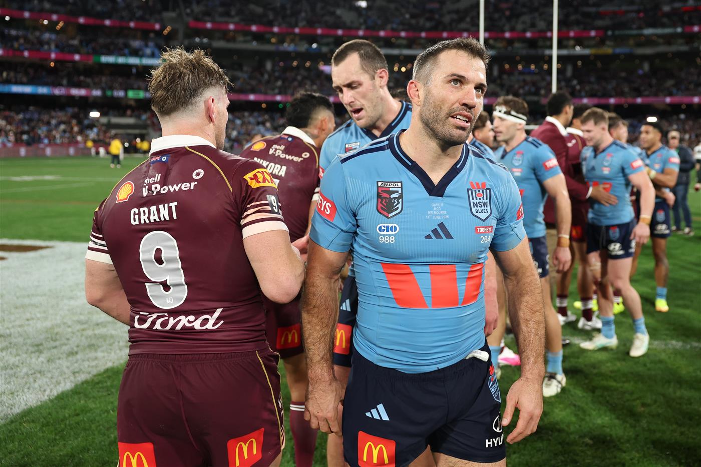 James Tedesco of the New South Wales Blues after Game 2 of the 2026 State of Origin series at the Melbourne Cricket Ground on June 17, 2026 in Melbourne, Australia. (Getty)