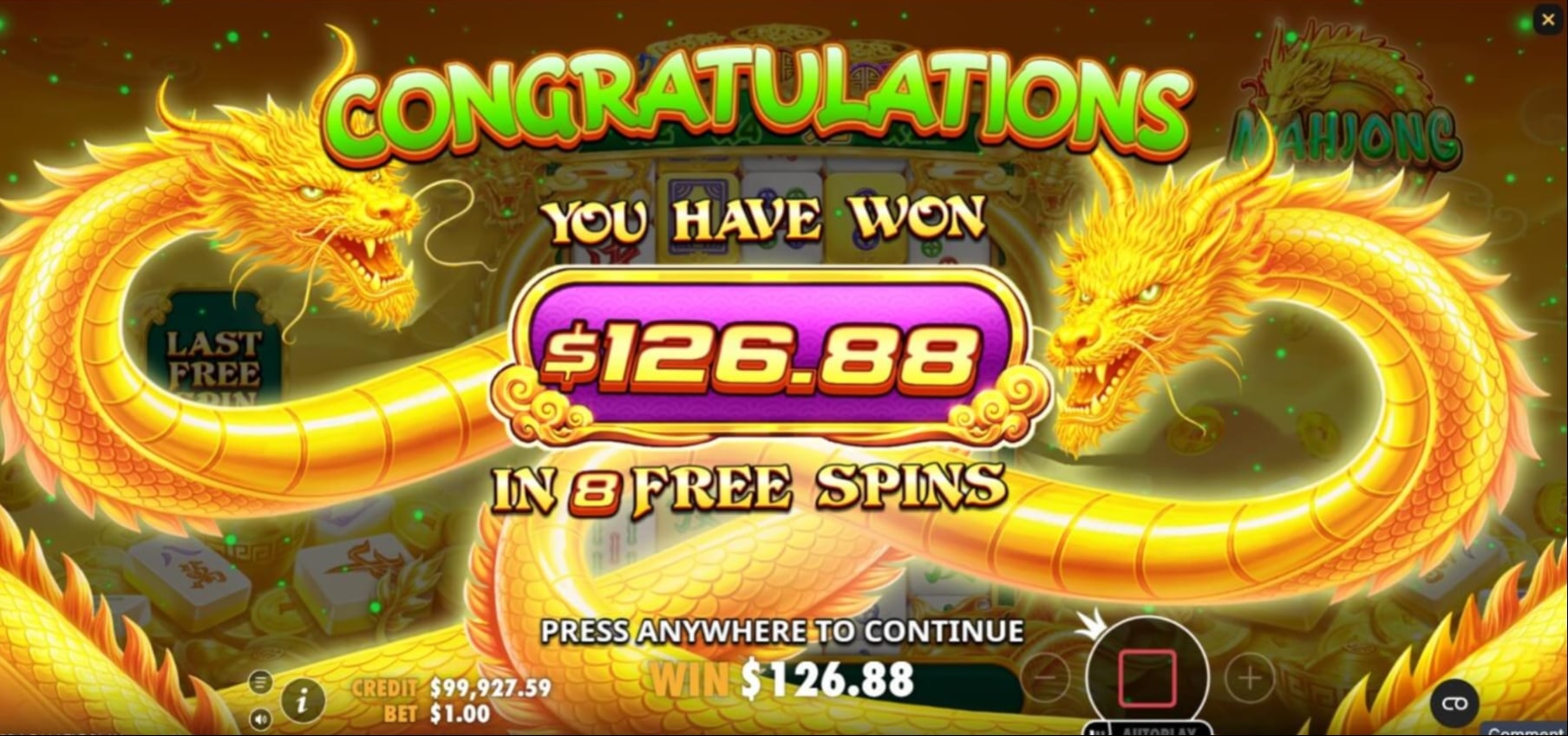 Mahjong Wins Triple Pot