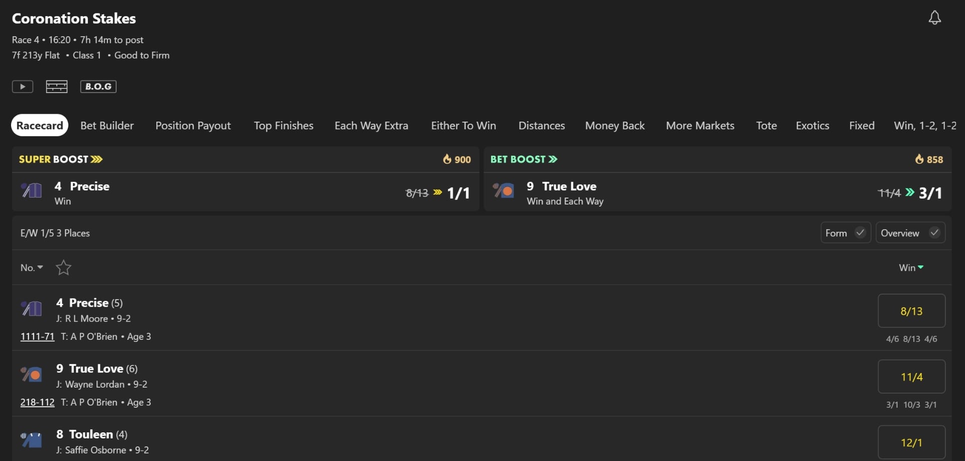 Precise Coronation Stakes Boost bet365 Precise Coronation Stakes Boost bet365