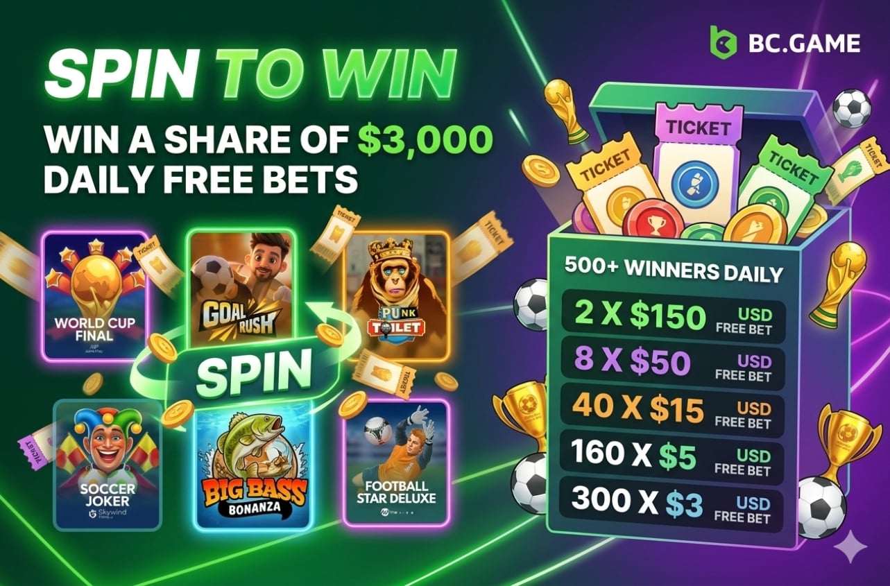 Spin to Win free bets