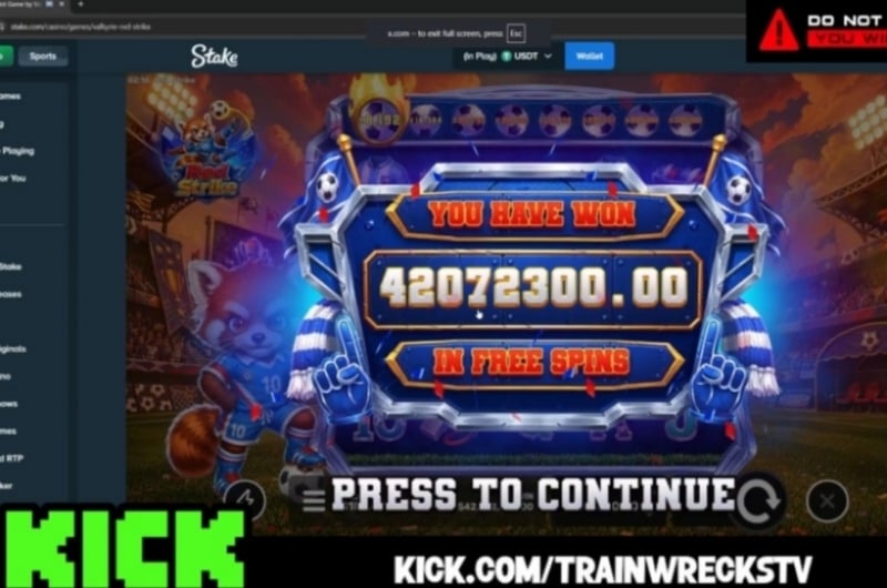 TrainwrecksTV Red Strike Win TrainwrecksTV Red Strike Win
