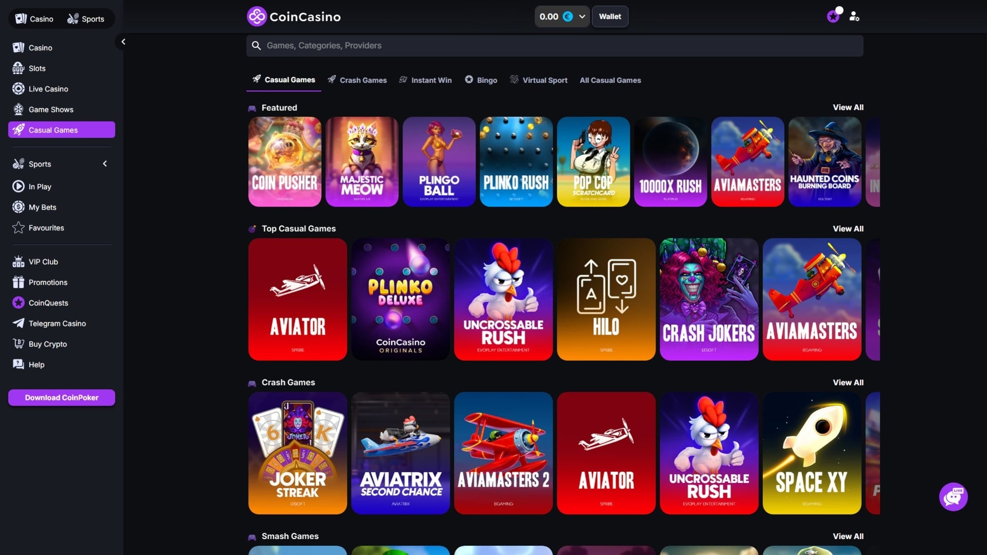 CoinCasino Casual Games CoinCasino Casual Games
