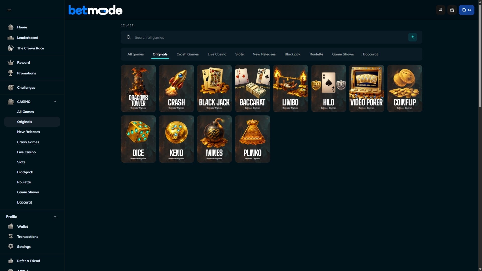 Betmode Originals
