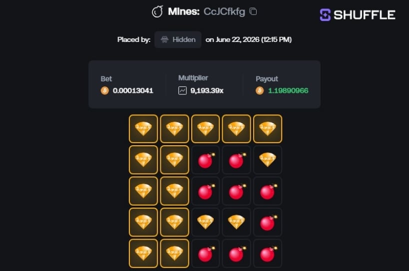 LittleKid 71K Shuffle Mines Win