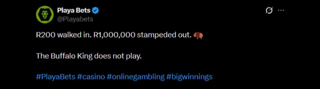 Twitter 1M Playa Bets Slot Win