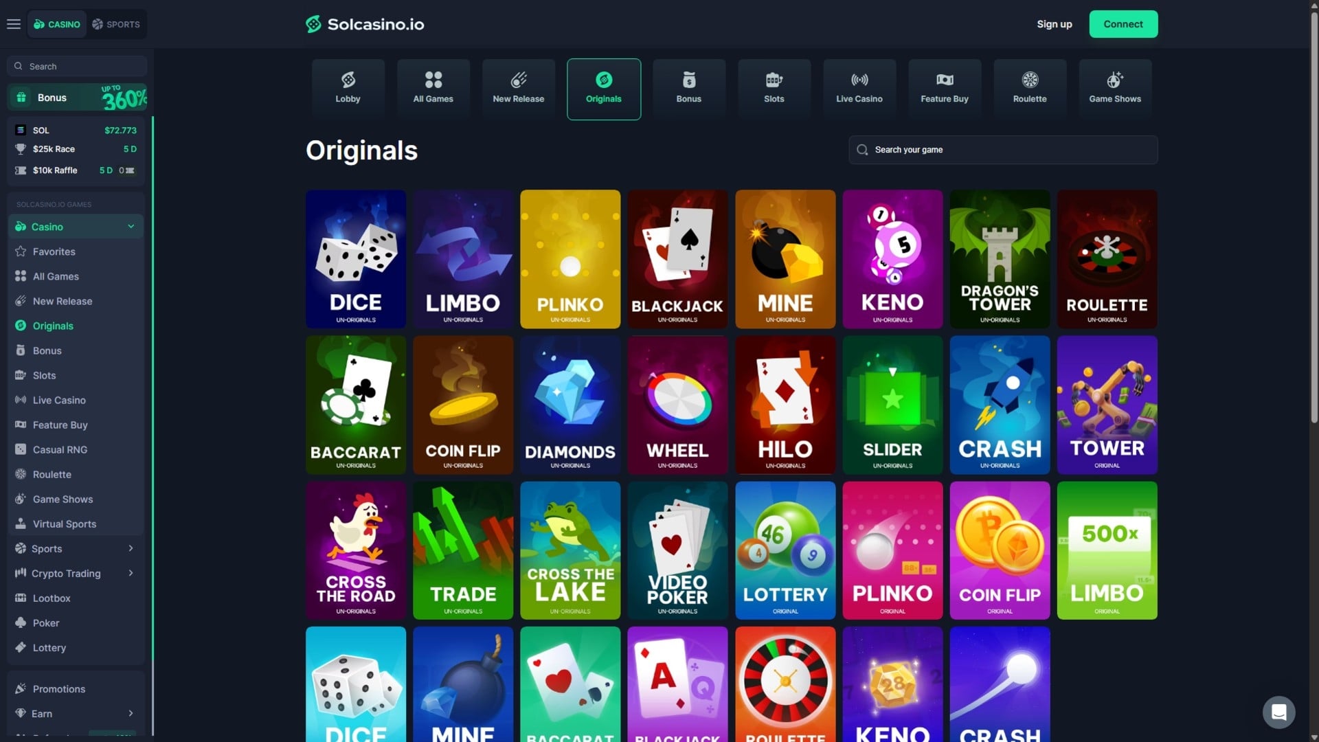 SolCasino Originals