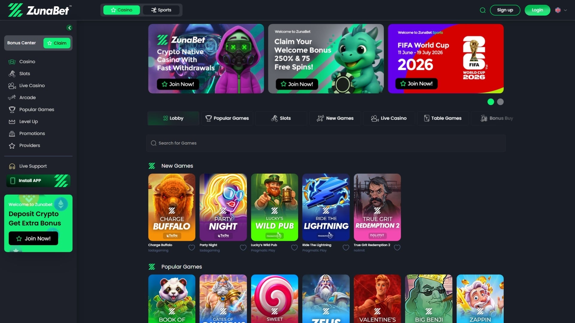 ZunaBet Screenshot ZunaBet Screenshot
