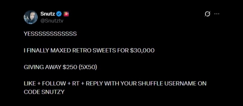 Twitter Snutzy Shuffle Max Win