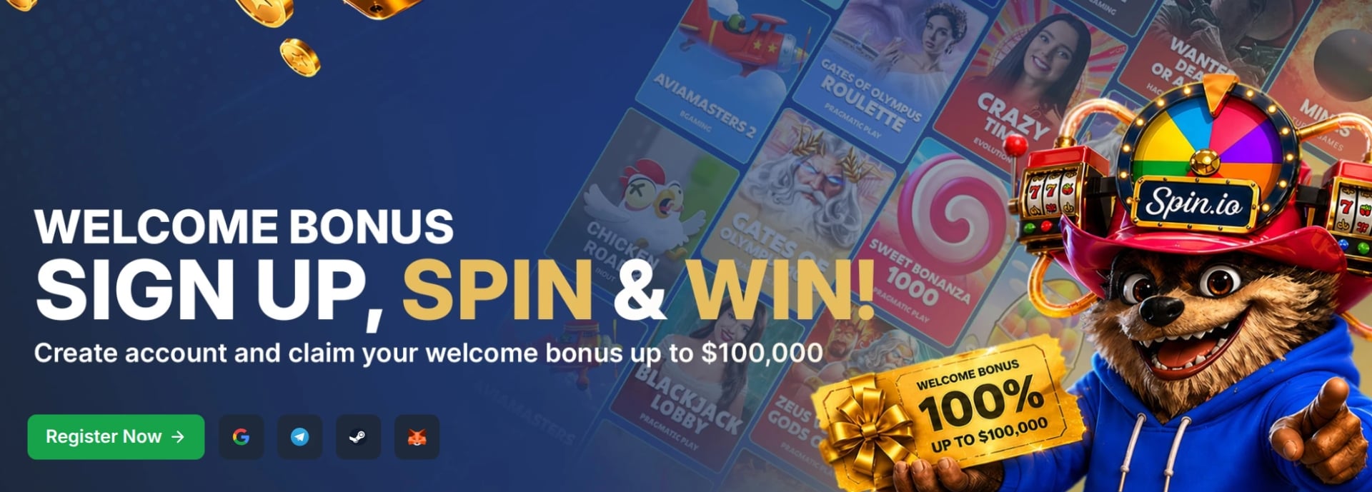 Spin.io Welcome Bonus