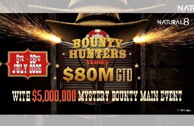 Natural8 detalha a programação da série Bounty Hunter de 2026, com prêmio de US$ 80 milhões.