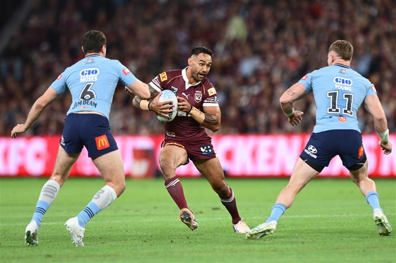 Nikora charges into the defence (Getty)
