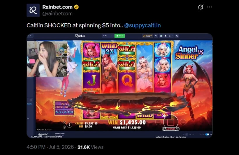 Twitter Angel Vs Sinner Suppycaitlin Slot Win