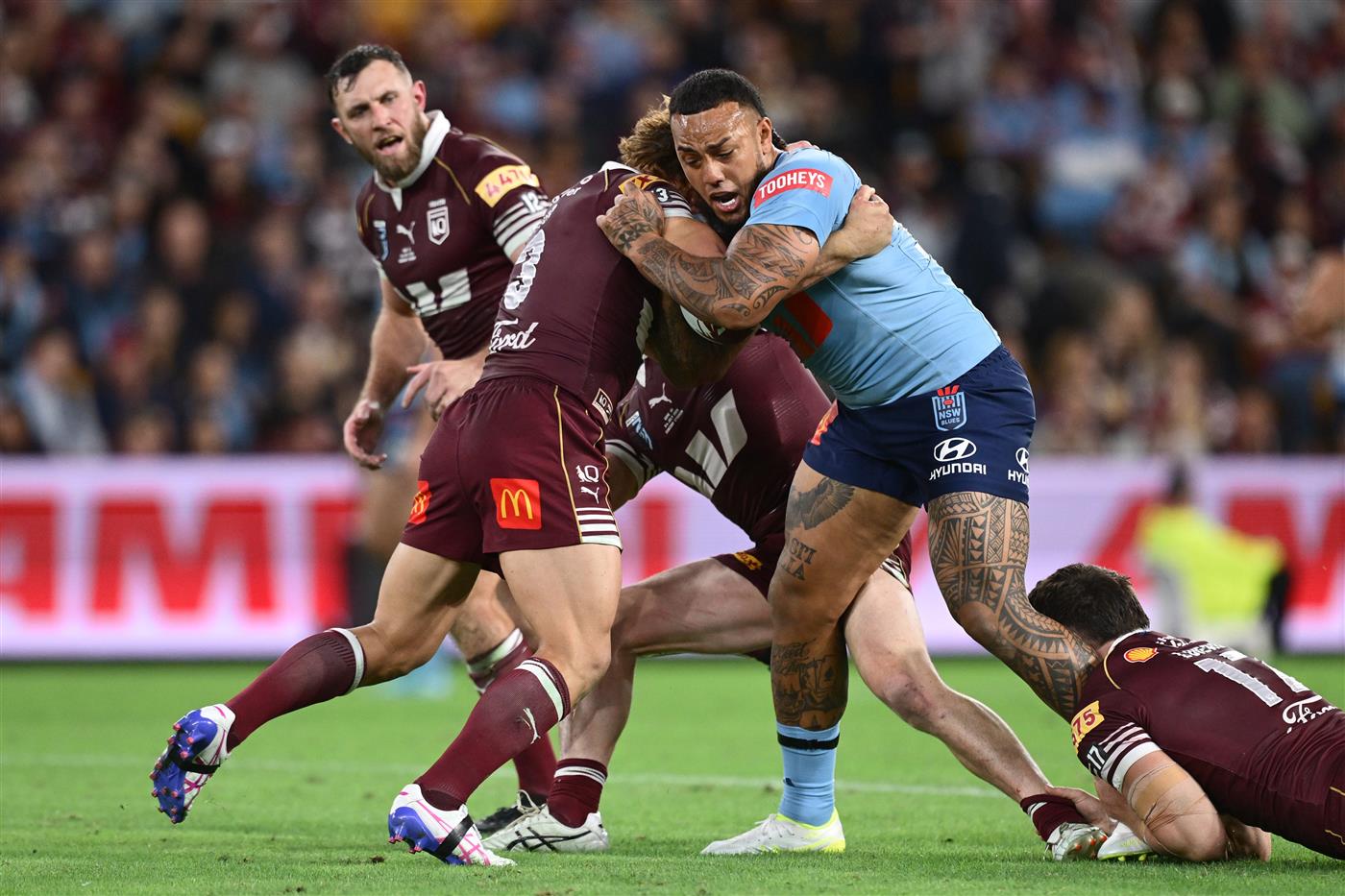 Fonua-Blake takes on the defence (Getty)