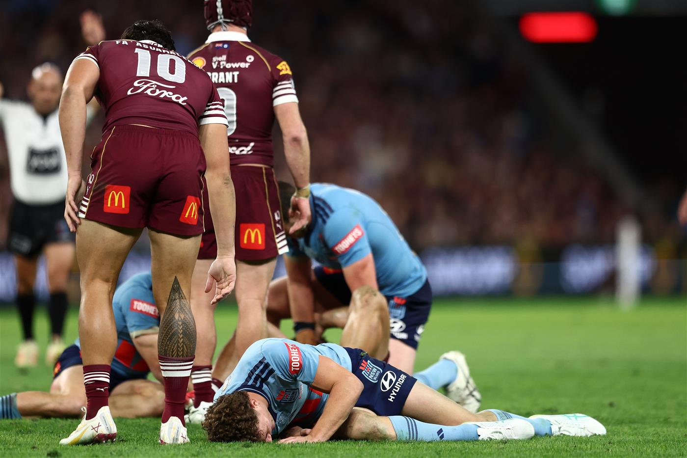 Bostock receives treatment (Getty)